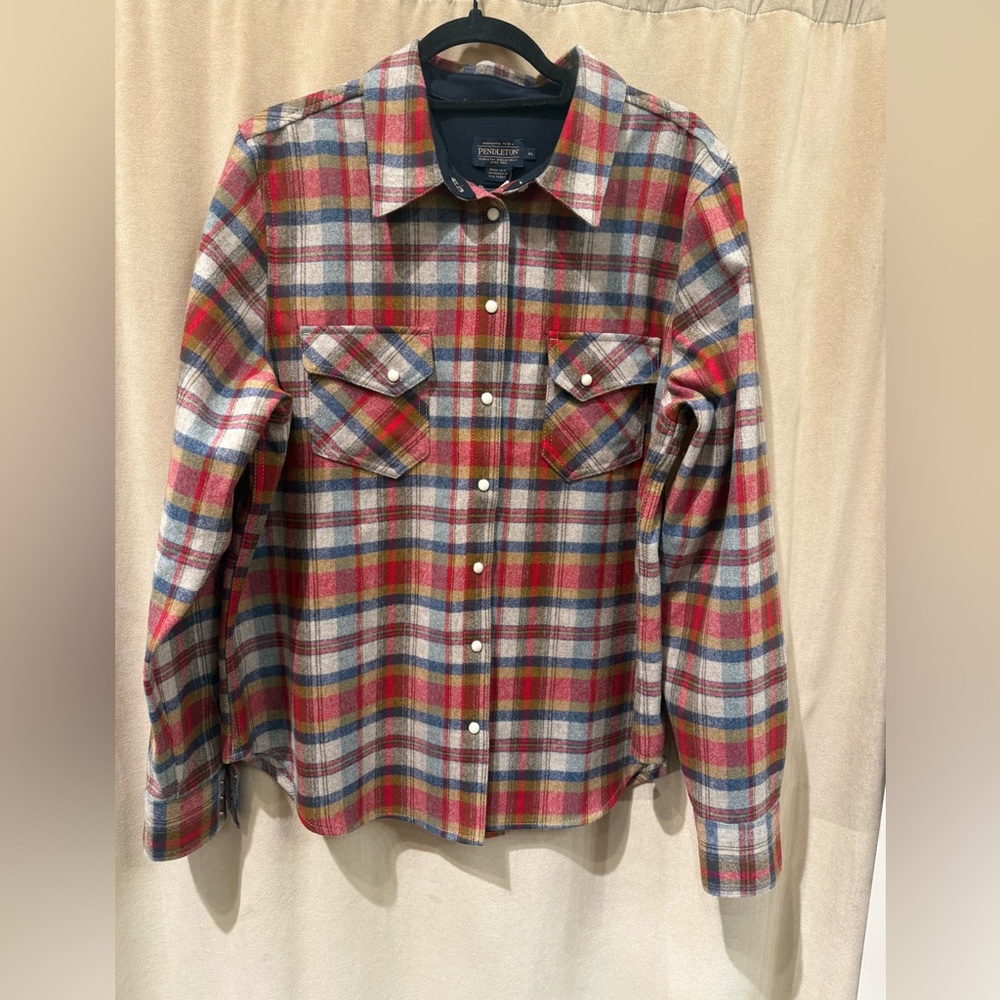Pendleton Wool Gambler Shirt w/ Pearlized Snaps